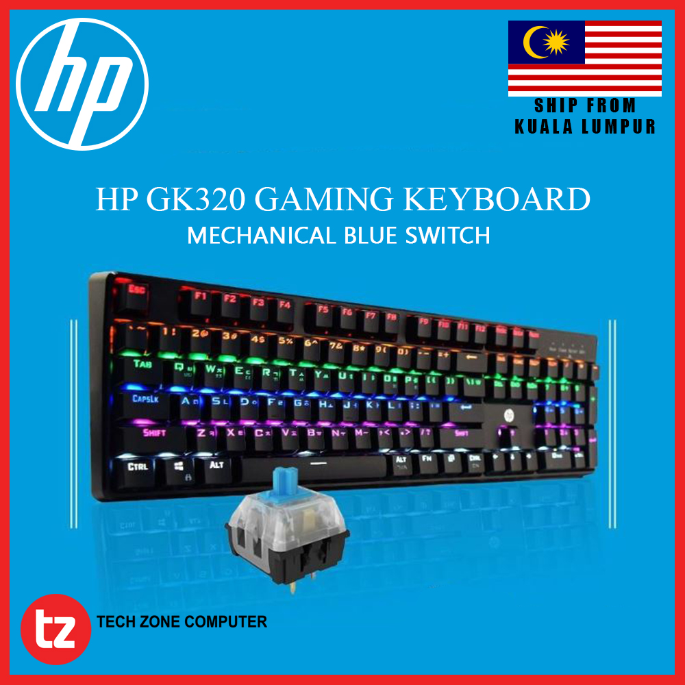 HP GK320 RGB Mechanical Blue Switch Wired Gaming Keyboard